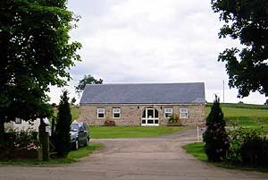 Reception and amenities block at Wellhouse Farm Caravaning & Camping Park, Stocksfield, Northumberland, UK